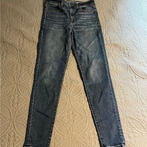 American Eagle Outfitters Women's Dark Blue Skinny Jeans